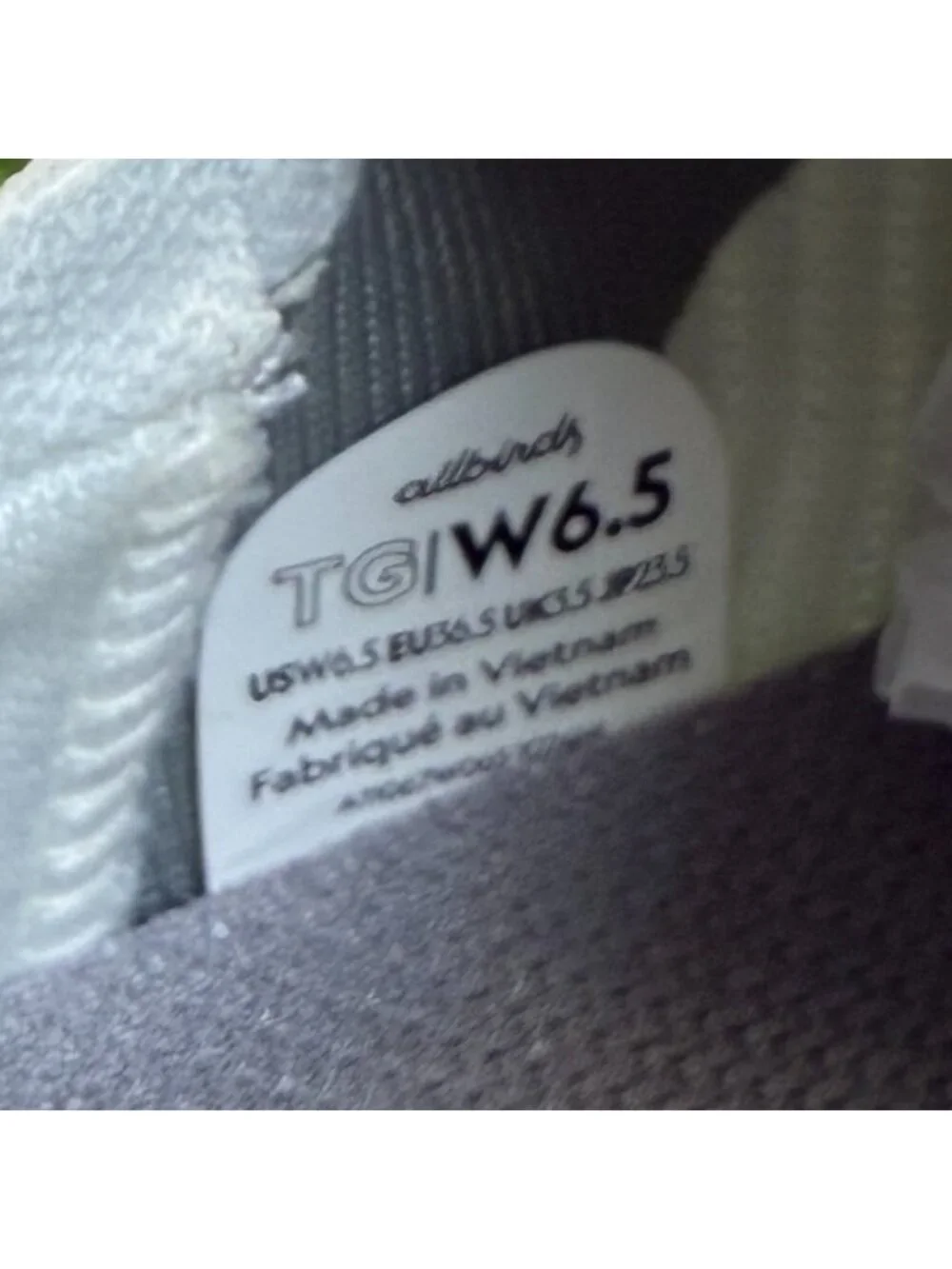 Allbirds Tree Glider Womens Size 6.5 White Athletic Running Knit Shoes Sneakers